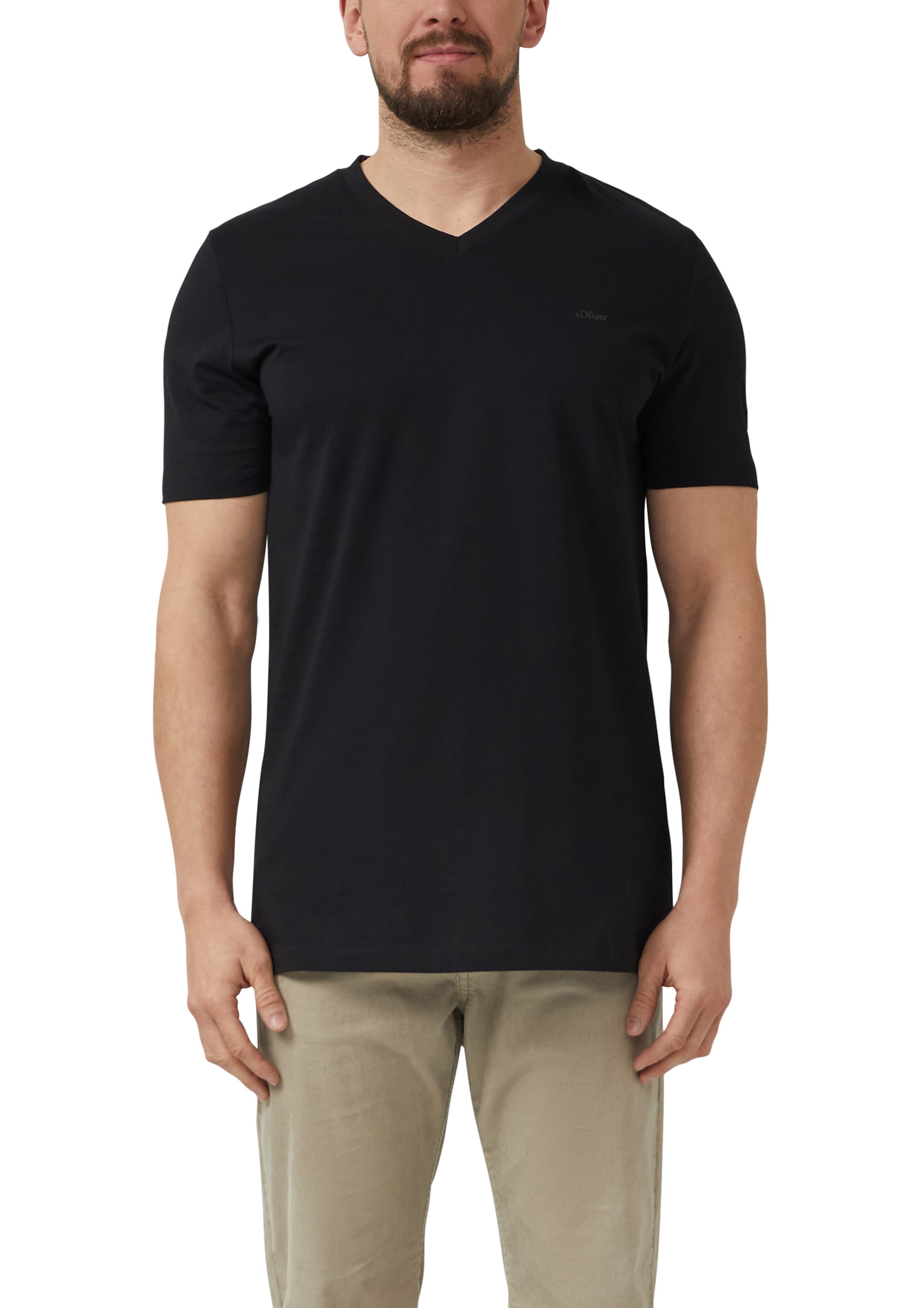 s.Oliver T-Shirt in Schwarz