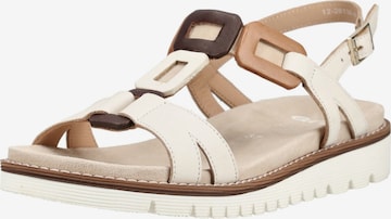 Sandalo con cinturino di ARA in bianco: frontale