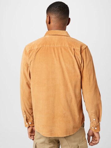 Obey Regular fit Button Up Shirt 'JULIAN' in Brown