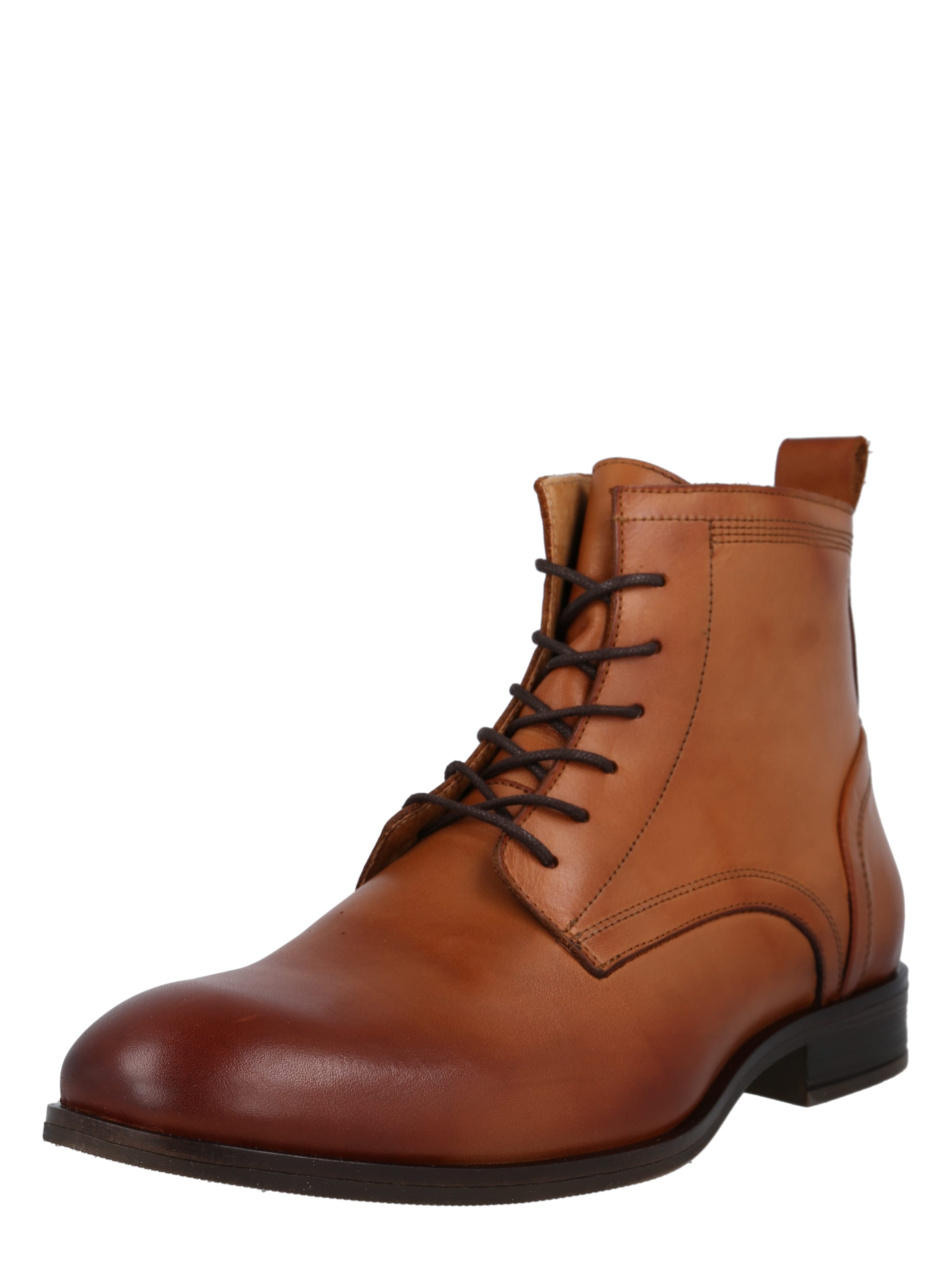 Boots stringati 'Byron' di Bianco in marrone: frontale