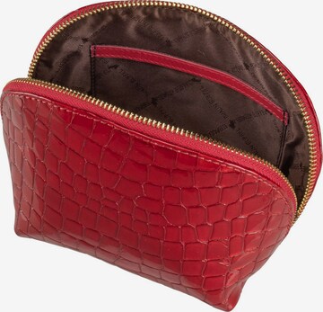 Braun Büffel Cosmetic Bag 'Verona' in Red