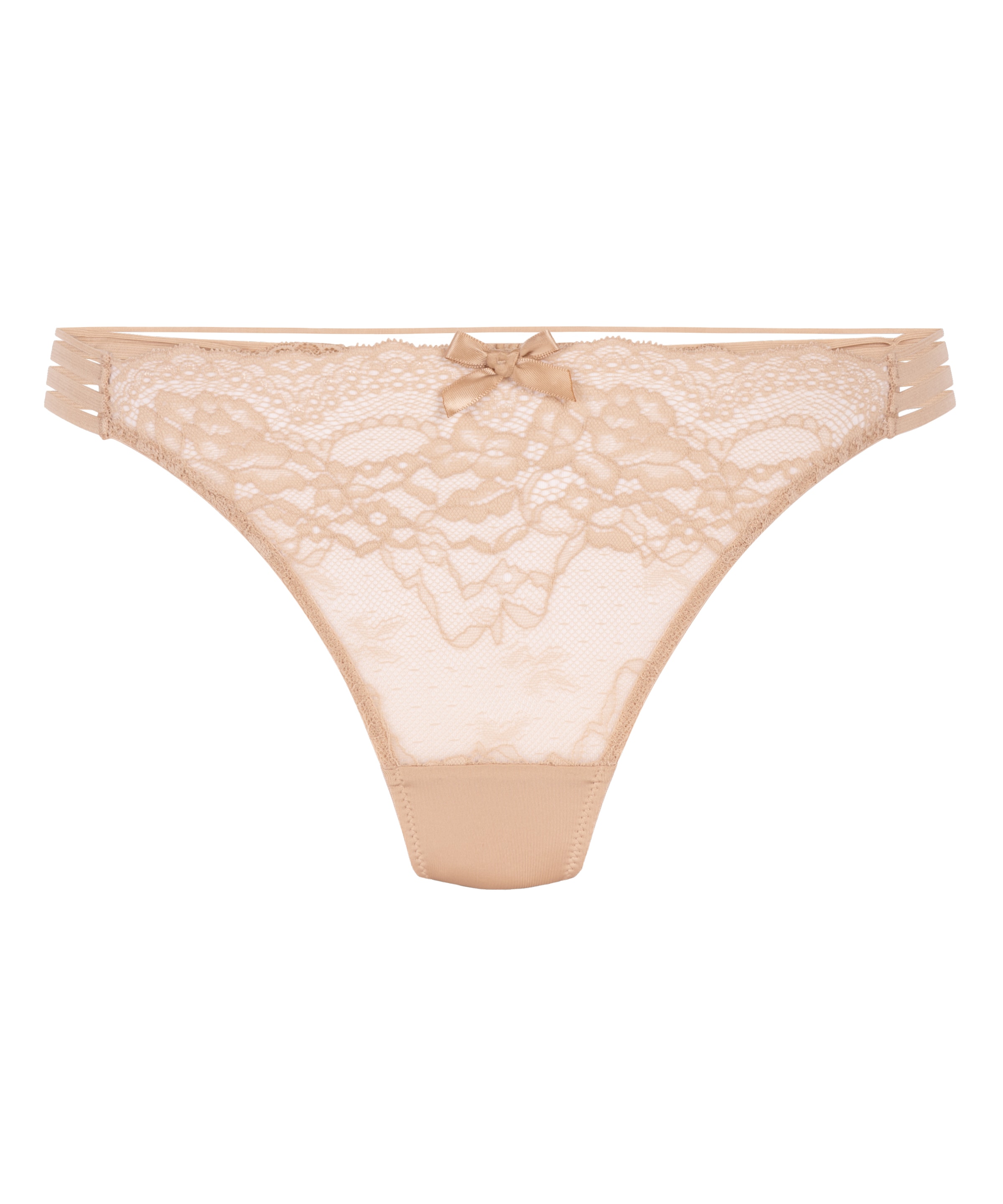 Hunkemöller String 'Sully' in de kleur Beige gemêleerd, Productweergave
