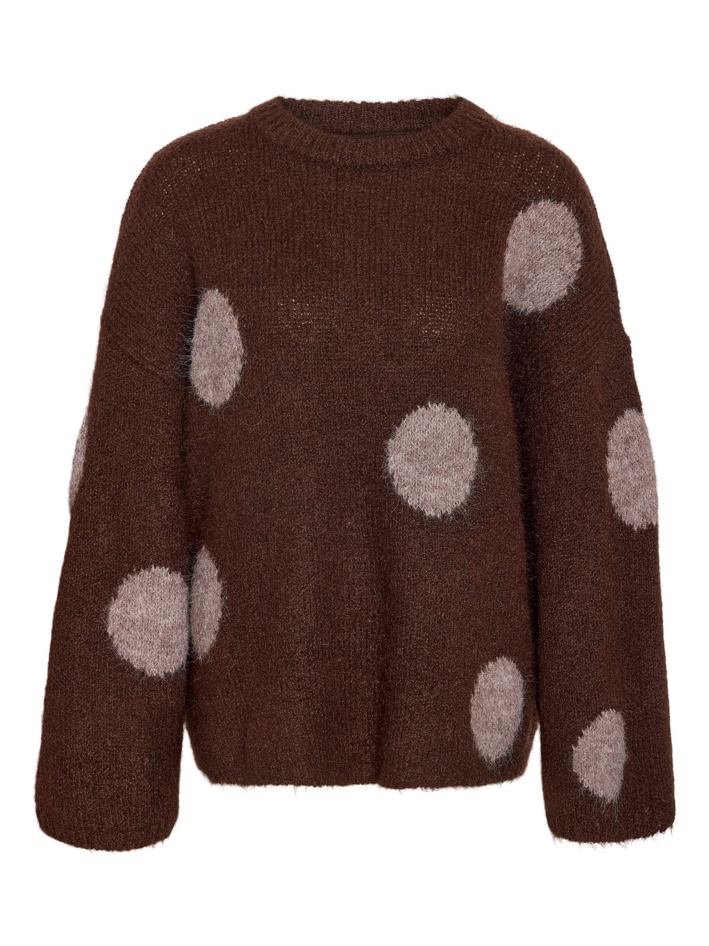 Noisy may Oversized trui 'SUTTON ' in Bruin: voorkant