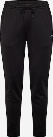 BOSS Green Tapered Trousers 'Hadiko' in Black: front