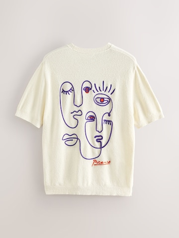 Next Pullover 'Picasso' in Weiß