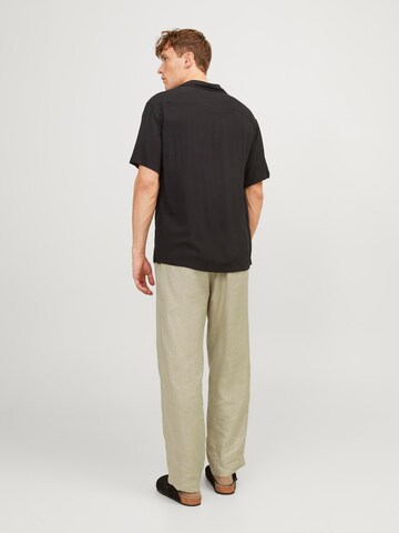 JACK & JONES - Loosefit Calças chino 'Karl Lawrence' em castanho