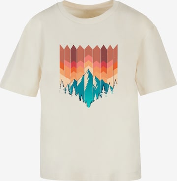 F4NT4STIC Shirt 'Geometric Mountain Sunset' in Beige: front