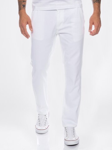 Rock Creek Slim fit Chino Pants in White: front