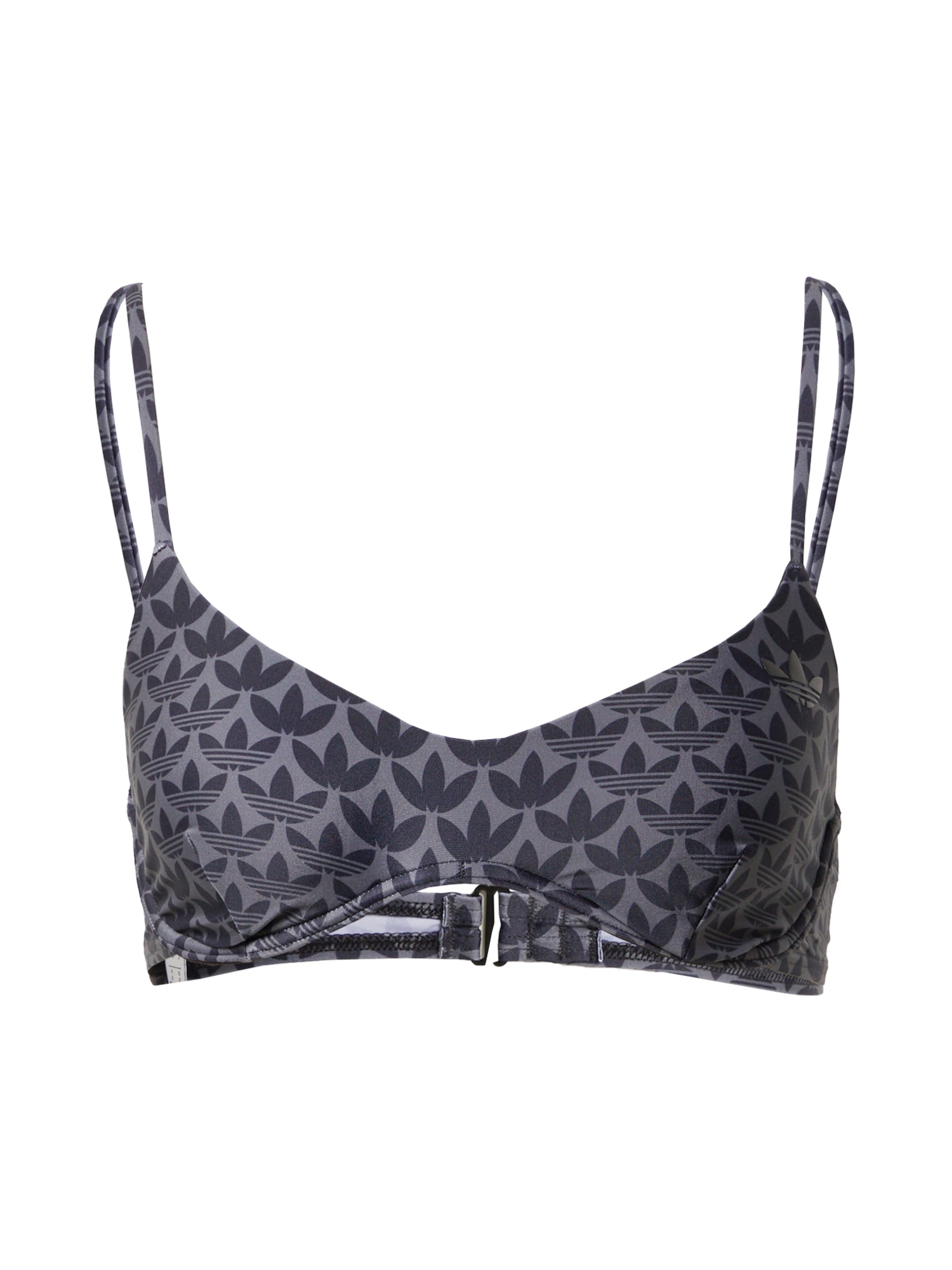 ADIDAS ORIGINALS Balconette Bikiinitopp 'Monogram', värv must: eest vaates