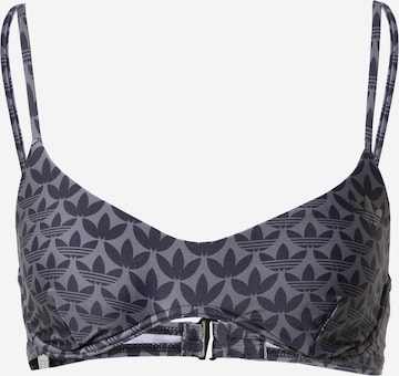 ADIDAS ORIGINALS Balconette Bikinitop 'Monogram' in Zwart: voorkant