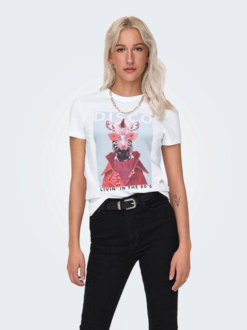 ONLY Shirt 'ONLVIBE' in White: front