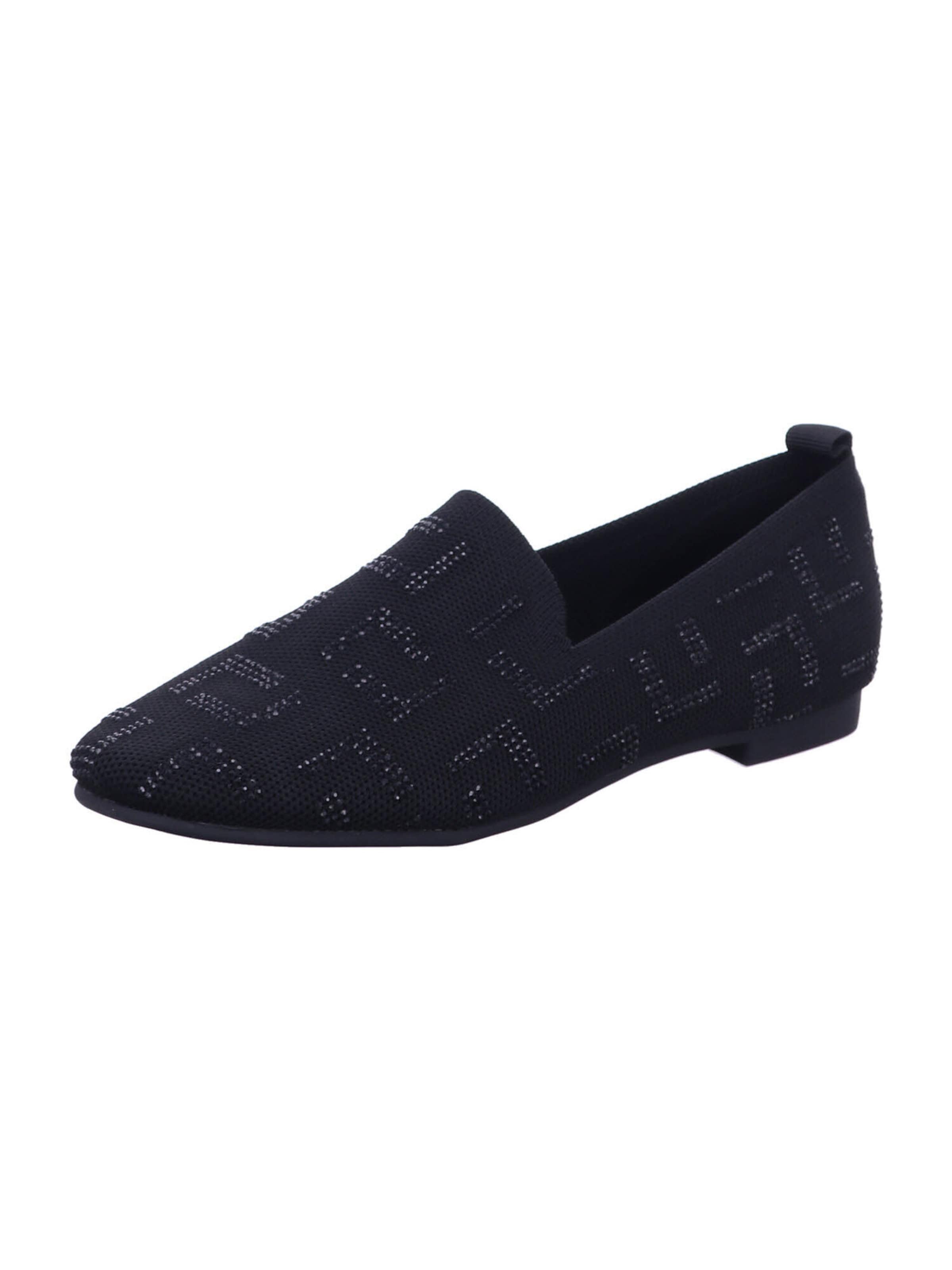 LA STRADA Classic Flats in Black: front