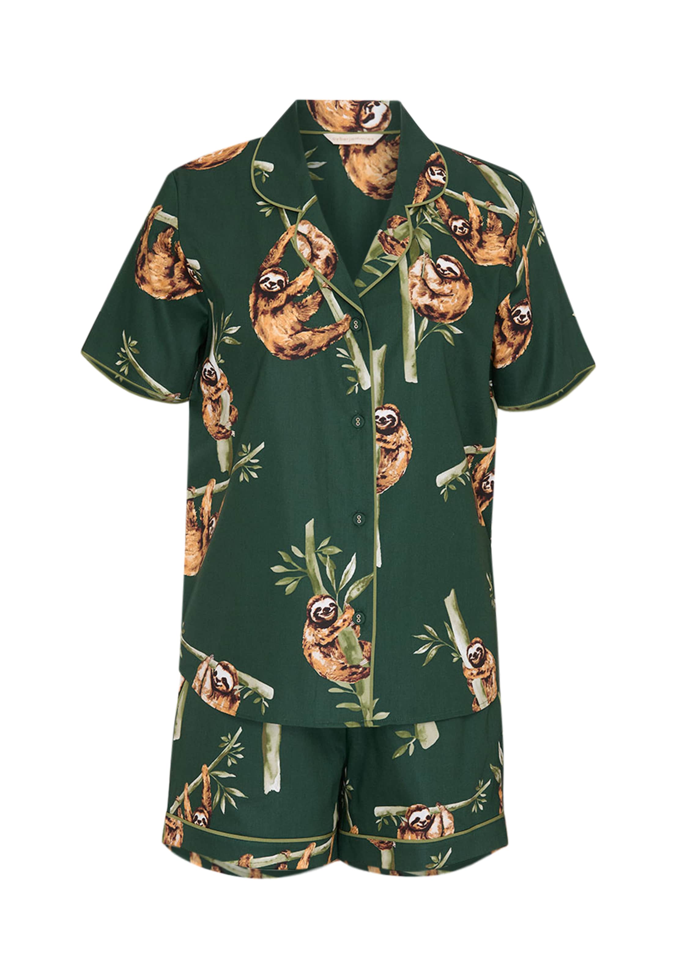 Pigiama 'Ember' di Cyberjammies in verde: frontale