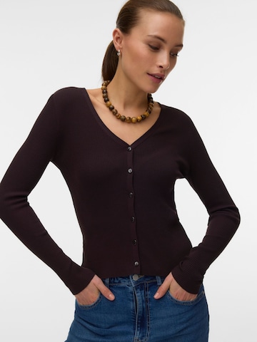 VERO MODA Knit cardigan 'VMEYMA' in Brown: front