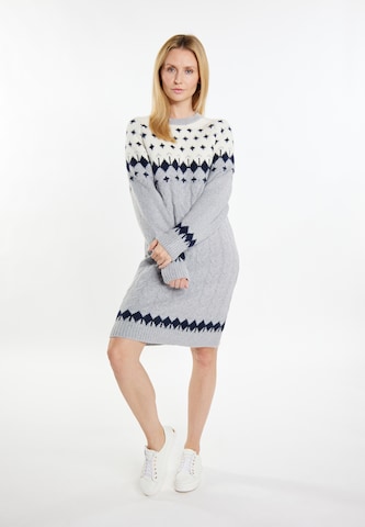 usha BLUE LABEL Knitted dress in Grey: front