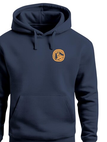 Neverless Sweatshirt 'Landschaft Badge' in Blau