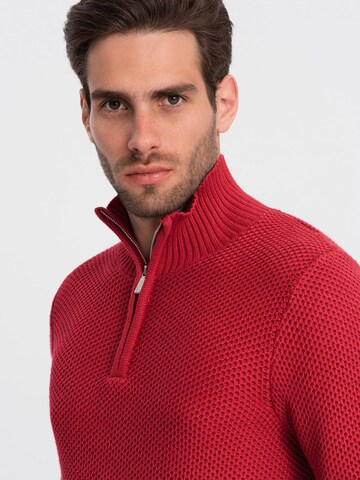 Pull-over 'OM-SWZS-0105' Ombre en rouge