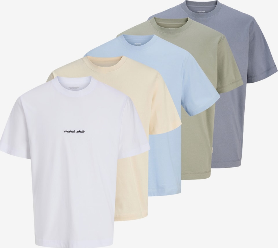 Tricou 'JORNorrebro' de la JACK & JONES pe bej: față