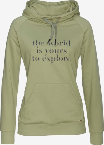 LASCANA Sweatshirt in Green: front