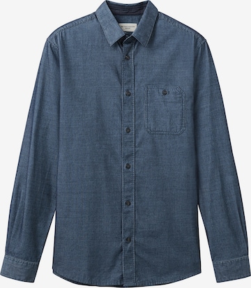 Coupe regular Chemise TOM TAILOR en bleu : devant