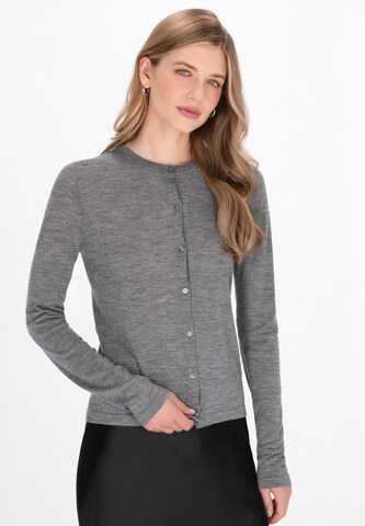 DreiMaster Vintage Strickjacke in Grau: Vorderseite