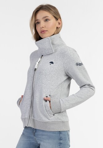 Schmuddelwedda - Sudadera con cremallera en gris: frente