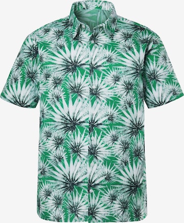 Men Plus Comfort fit Overhemd in Groen: voorkant