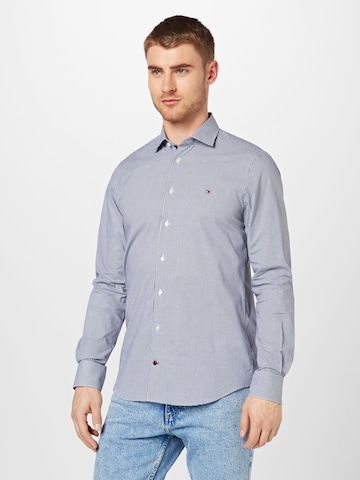 Tommy Hilfiger Tailored Slim fit Overhemd in Blauw: voorkant