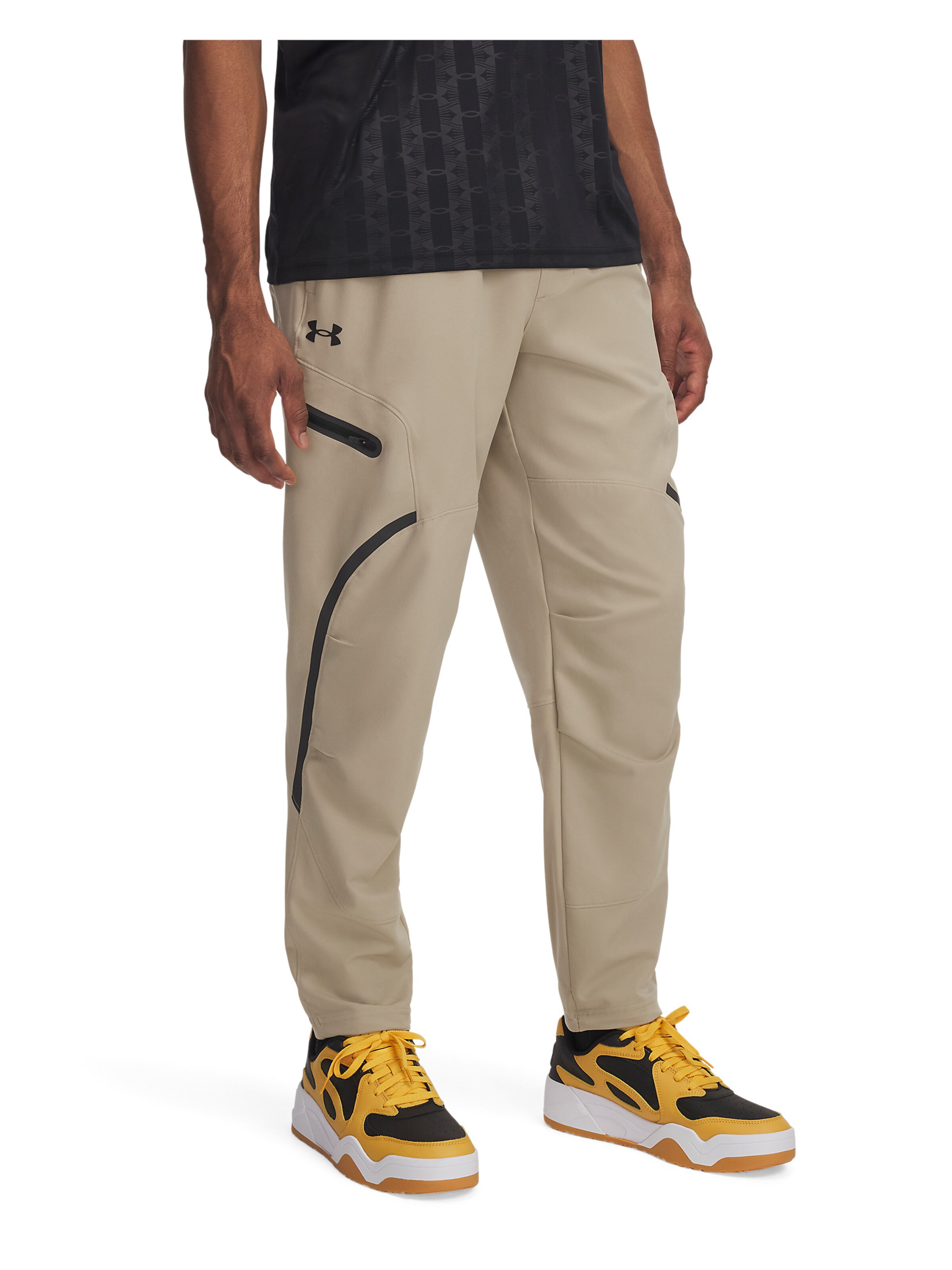 UNDER ARMOUR Regular Sports trousers 'Unstoppable' in Brown: front