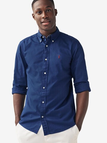 Next Slim fit Overhemd in Blauw: voorkant