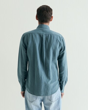 Scalpers Regular Fit Vintage Linen Shirt ' ' in Grün