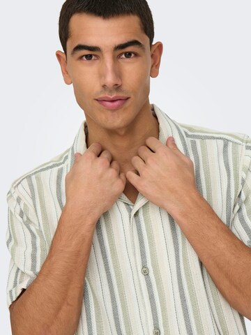 Only & Sons Regular Fit Hemd 'ONSTrev' in Grün