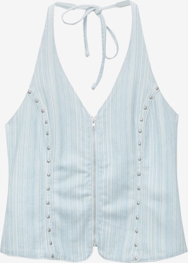 Pull&Bear Toppi koossa XS värissä pastellinsininen / vaaleansininen / offwhite, Tuotenäkymä