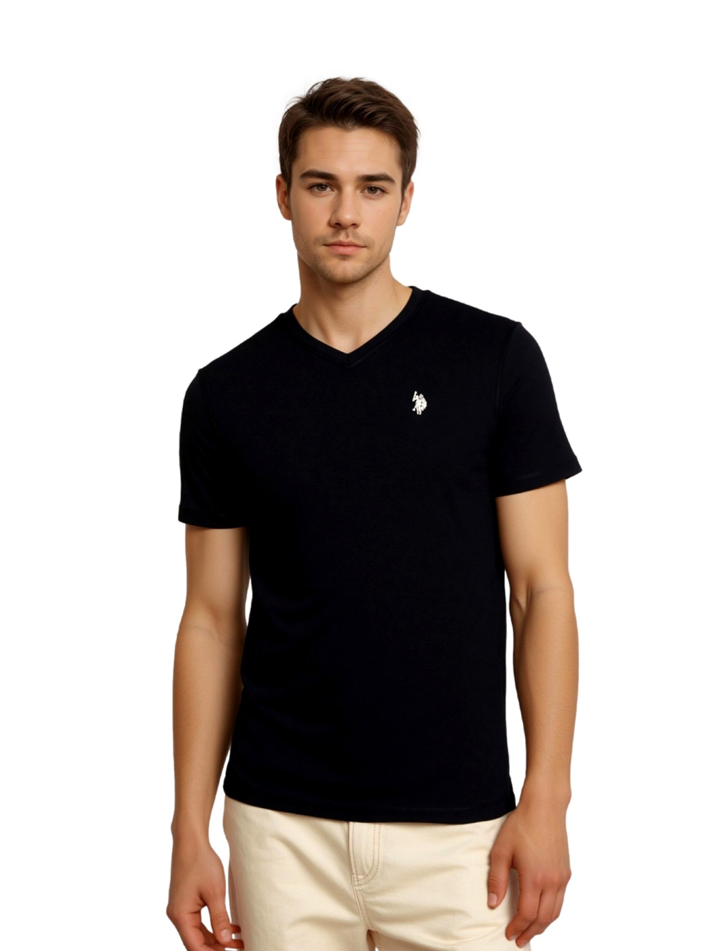 T-Shirt U.S. POLO ASSN. en noir : devant