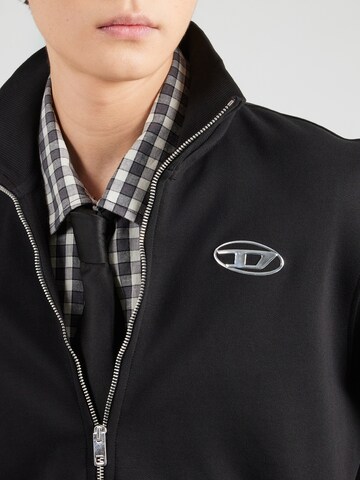 DIESEL Zip-Up Hoodie 'S-GINNI' in Black