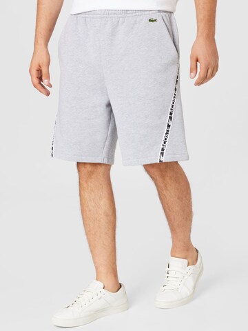 LACOSTE Regular Trousers in Grey: front