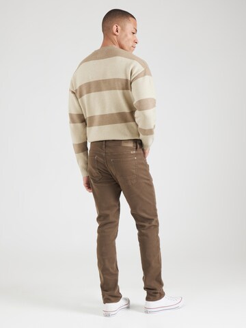 Coupe slim Jean 'Twister' BLEND en marron