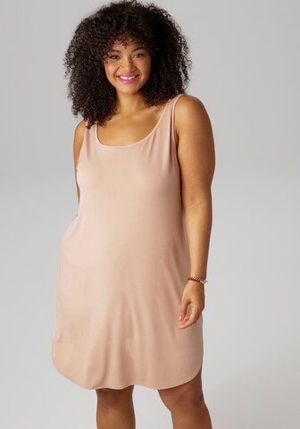 Aniston Dress in Beige: front