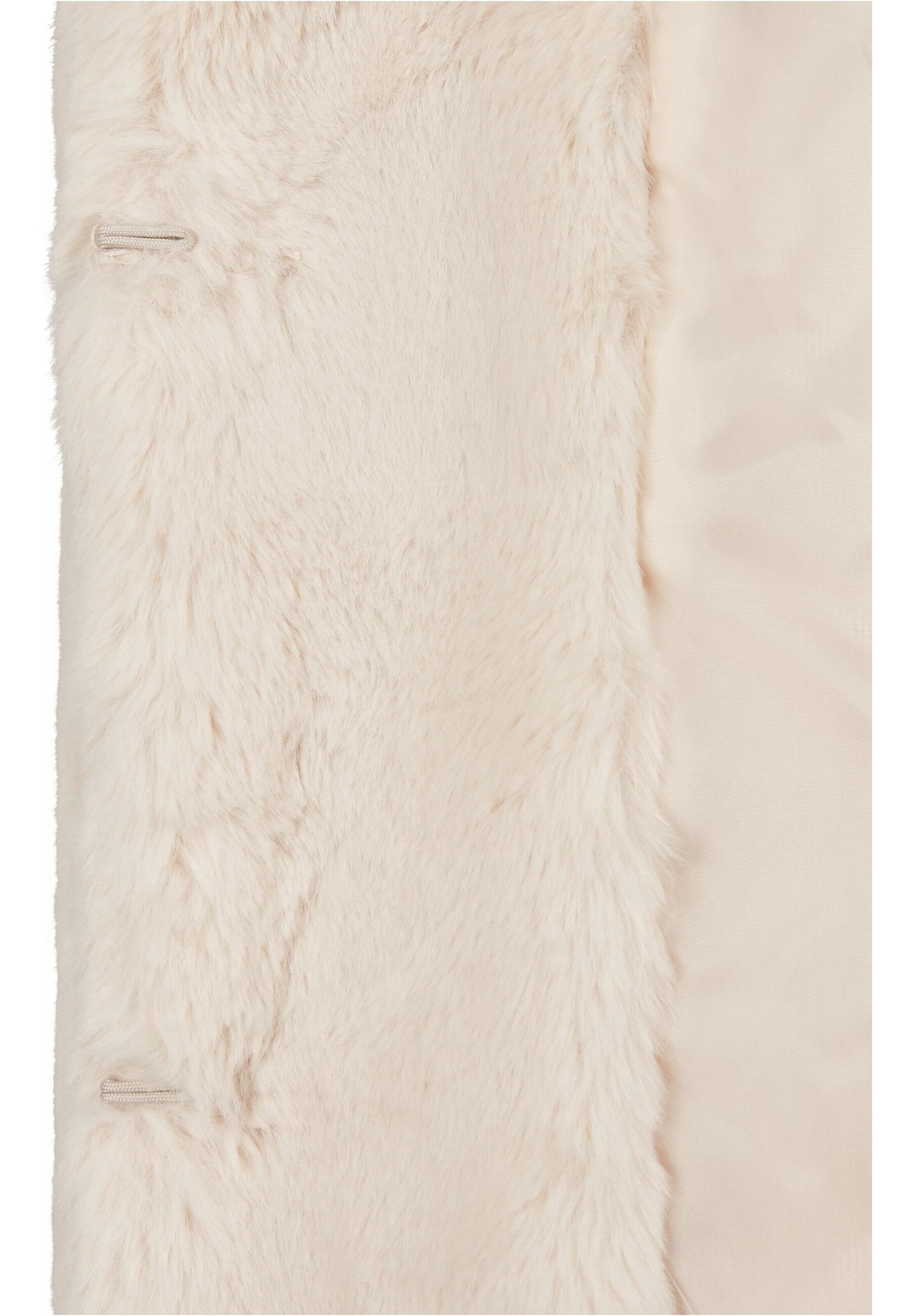 Urban Classics Between-seasons coat ' Ladies Hooded Teddy Coat ' in White