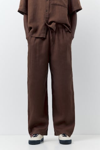 Pull&Bear Baggy Nadrág - barna: elől