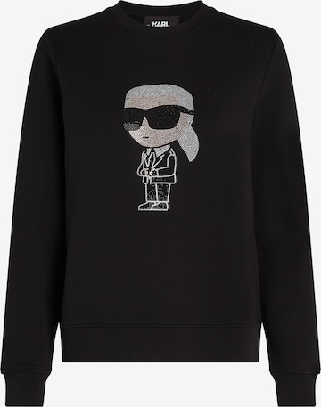 Karl LagerfeldSweater majica - crna boja: prednji dio