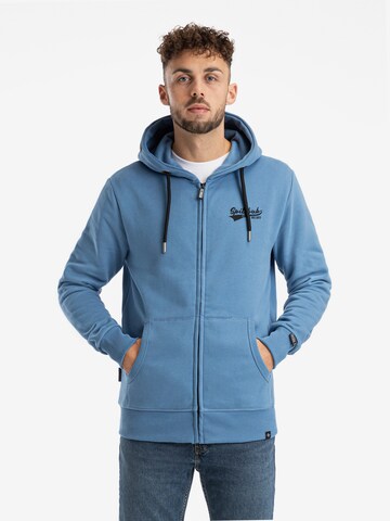 SPITZBUB Sweatjacke 'Klaus ' in Blau: predná strana