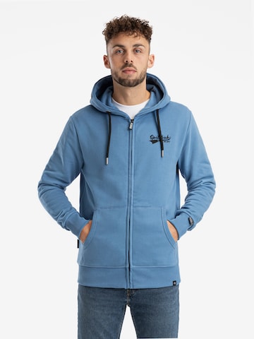 SPITZBUB Zip-Up Hoodie 'Klaus ' in Blue: front