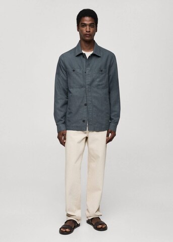 MANGO MAN Slim fit Between-Season Jacket 'Delave' in Blue