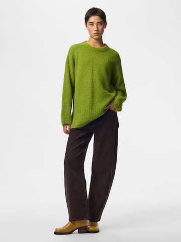 PIECES Sweater 'PCTina' in Green
