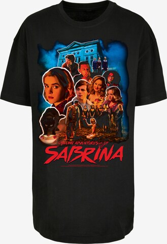F4NT4STIC Oversized Shirt 'Sabrina Adventures Of Sabrina Boys Sabrina Homage' in Black: front