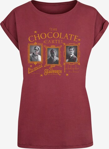 ABSOLUTE CULT Shirt 'Wonka - The Chocolate Cartel' in Rood: voorkant