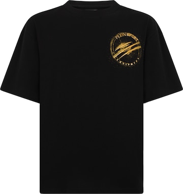 Plein Sport T-Shirt 'Chrome Scratch Edition' in Schwarz: Vorderseite