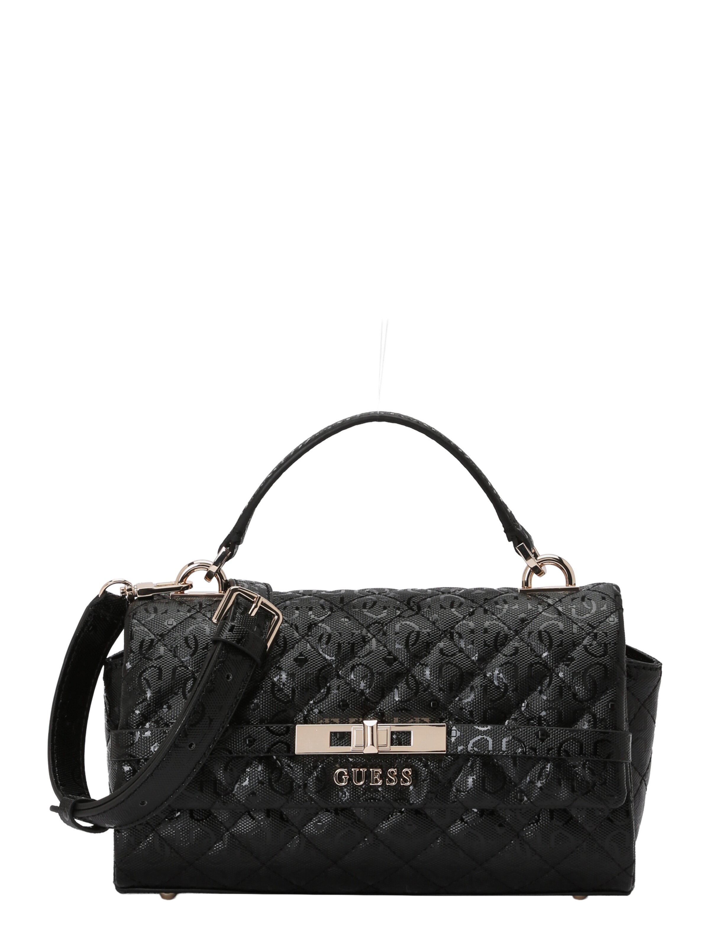 GUESS Handtasche 'IDRA TOP HANDLE FLAP' in Schwarz: Vorderseite