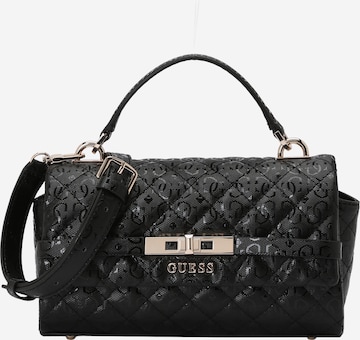 GUESSRučna torbica 'IDRA TOP HANDLE FLAP' - crna boja: prednji dio